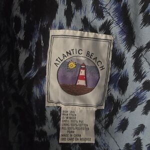 Atlantic Beach Blue and Black Patterned Jacket